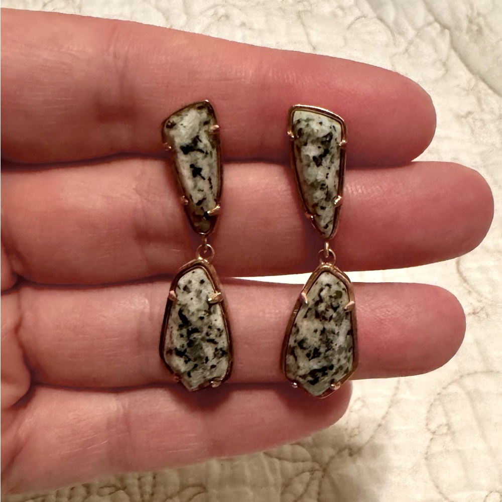 Kendra Scott Rose Gold Marble Earrings